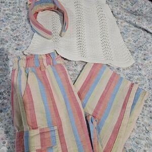 Colorful Striped Kids Matching Set